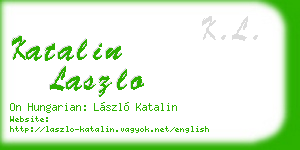 katalin laszlo business card