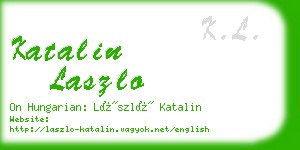 katalin laszlo business card
